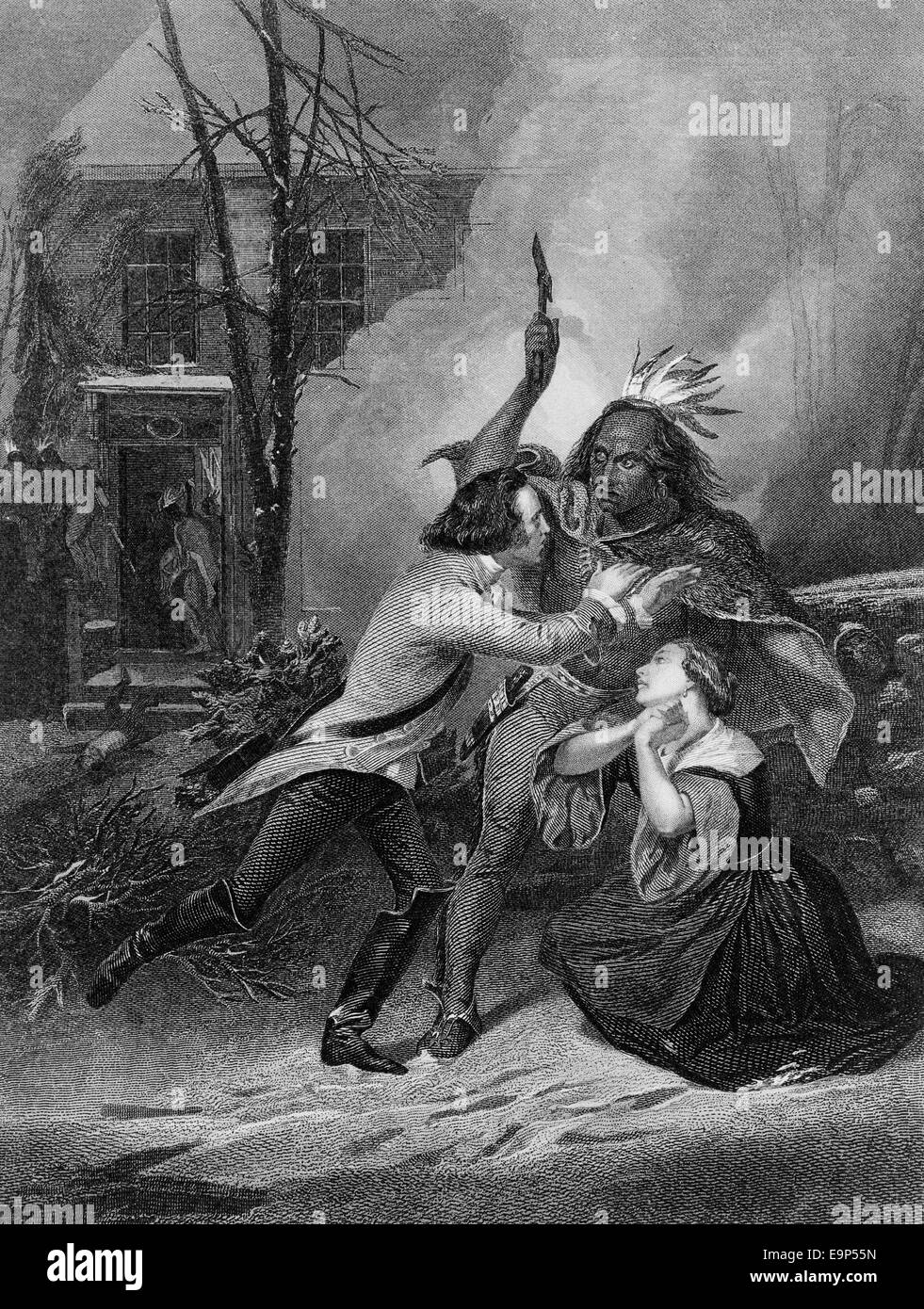 Incidente in Cherry Valley - il destino di Jane Wells - Cherry Valley massacro 1878 Foto Stock