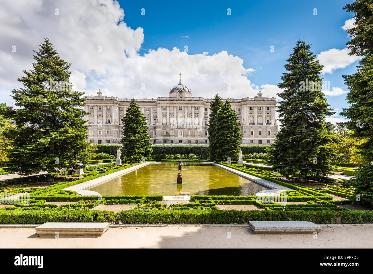 I Giardini Sabatini e il Palazzo Reale Foto Stock