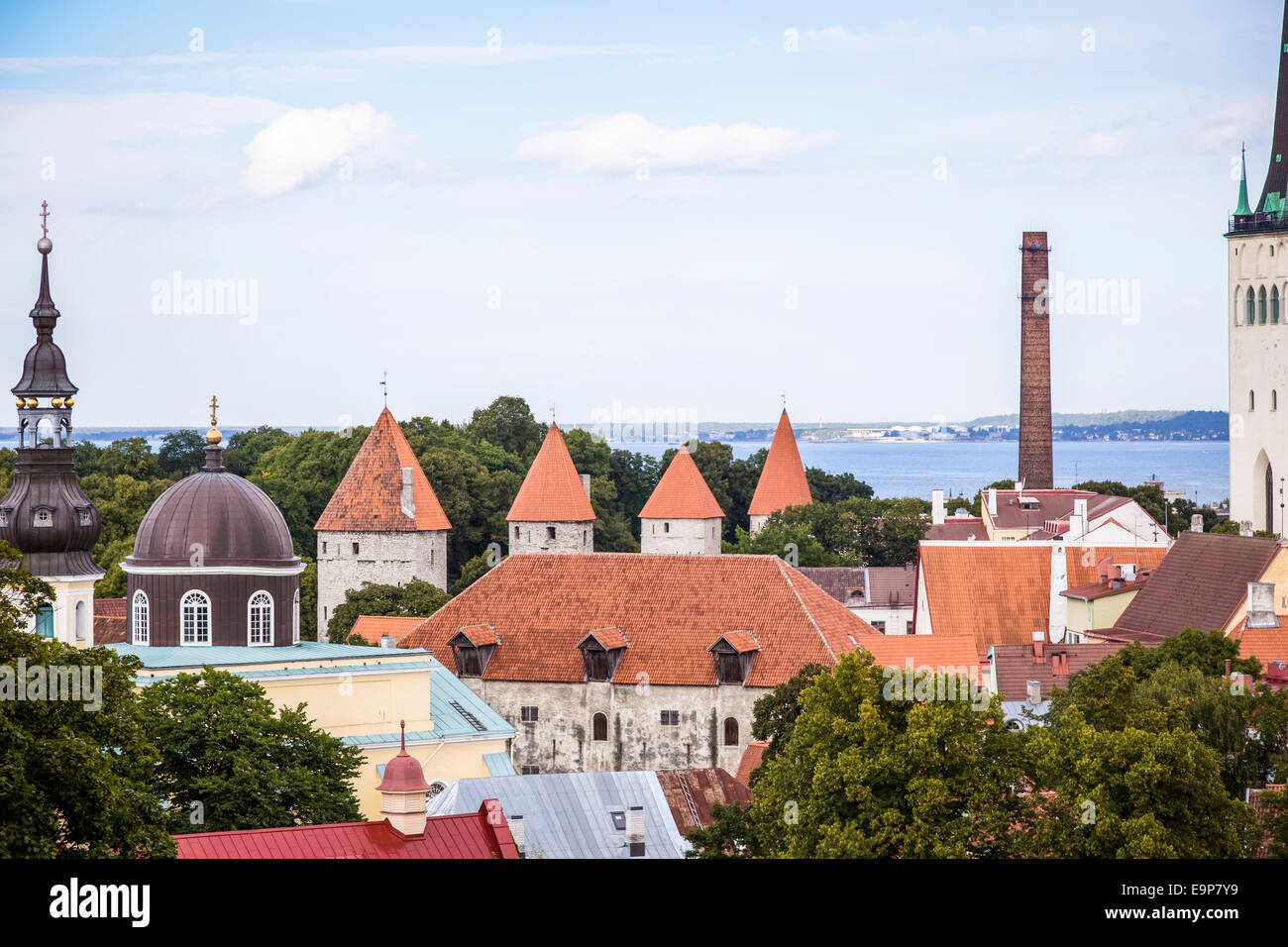 Città vecchia di Tallinn skyline, Estonia Foto Stock