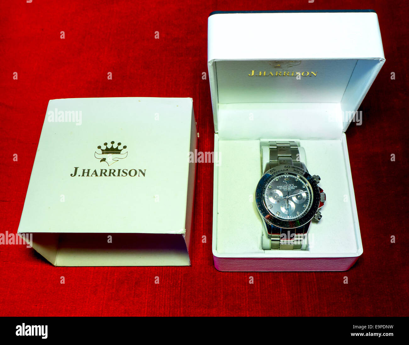 GOMEL, Bielorussia - Agosto 31, 2014: J. HARRISON J.H-014DS orologio da polso. J. HARRISON questo giapponese watch company. Foto Stock