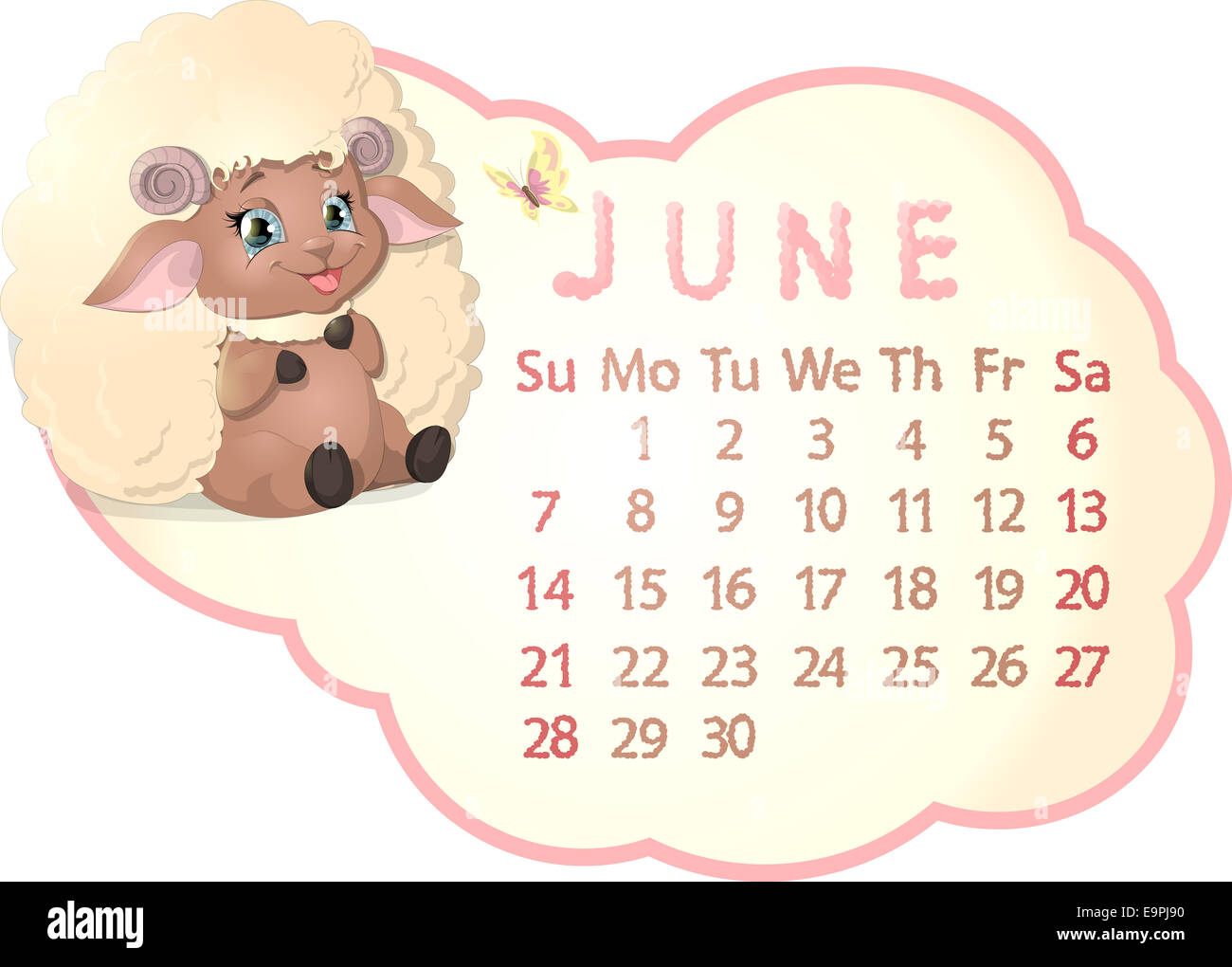 Bellissimo il calendario Foto Stock