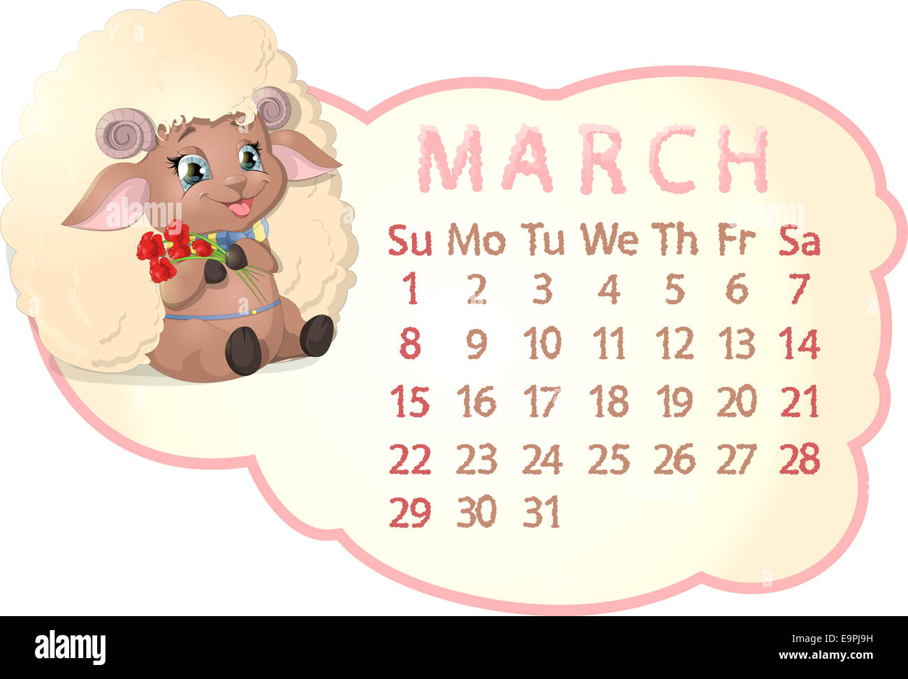 Bellissimo il calendario Foto Stock