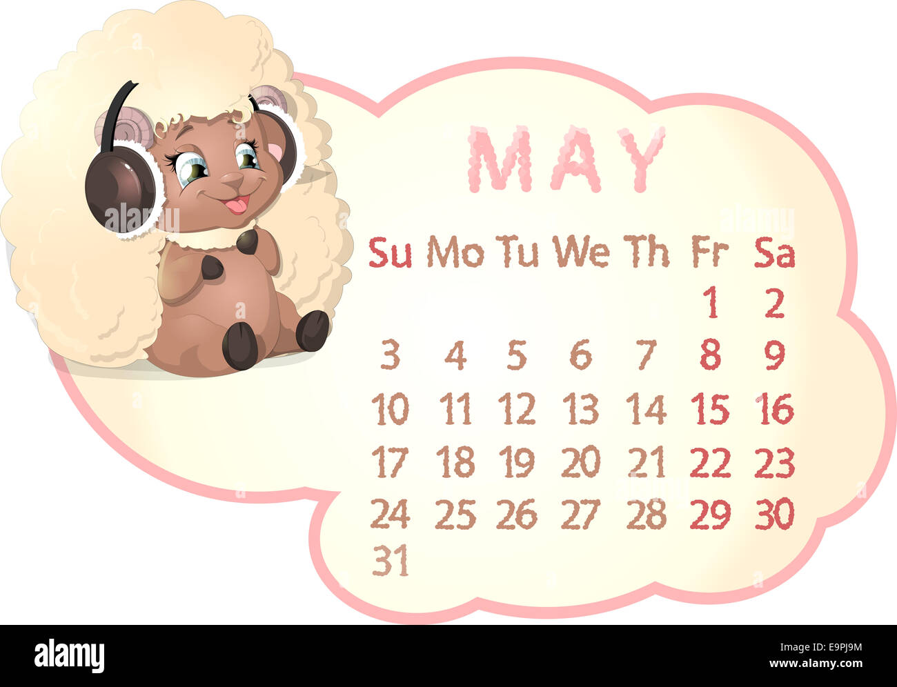 Bellissimo il calendario Foto Stock