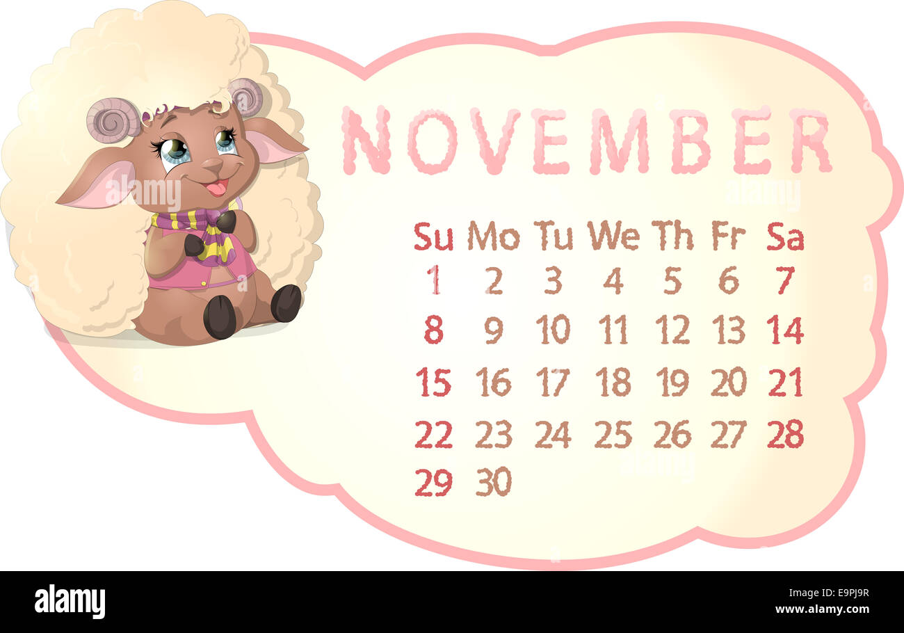 Bellissimo il calendario Foto Stock