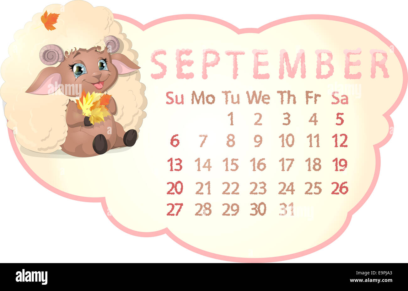 Bellissimo il calendario Foto Stock