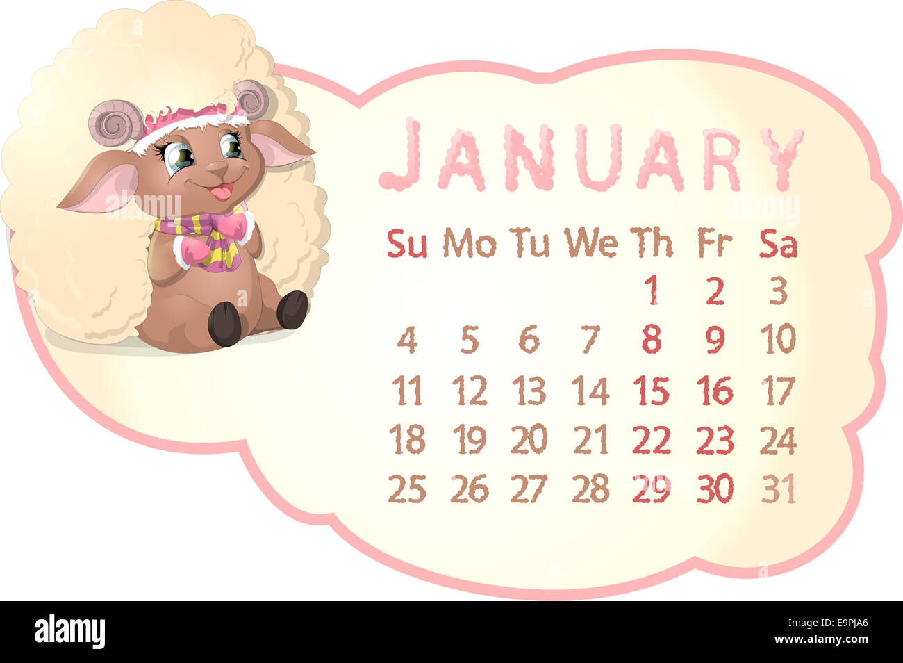 Bellissimo il calendario Foto Stock