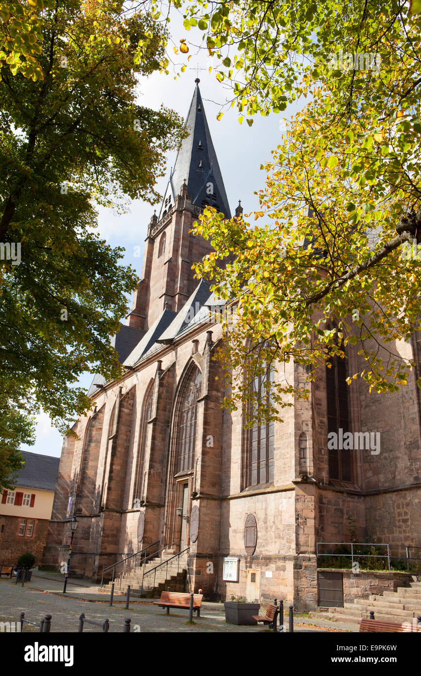 Santa Maria la chiesa parrocchiale, Marburg, Hesse, Germania, Europa Foto Stock