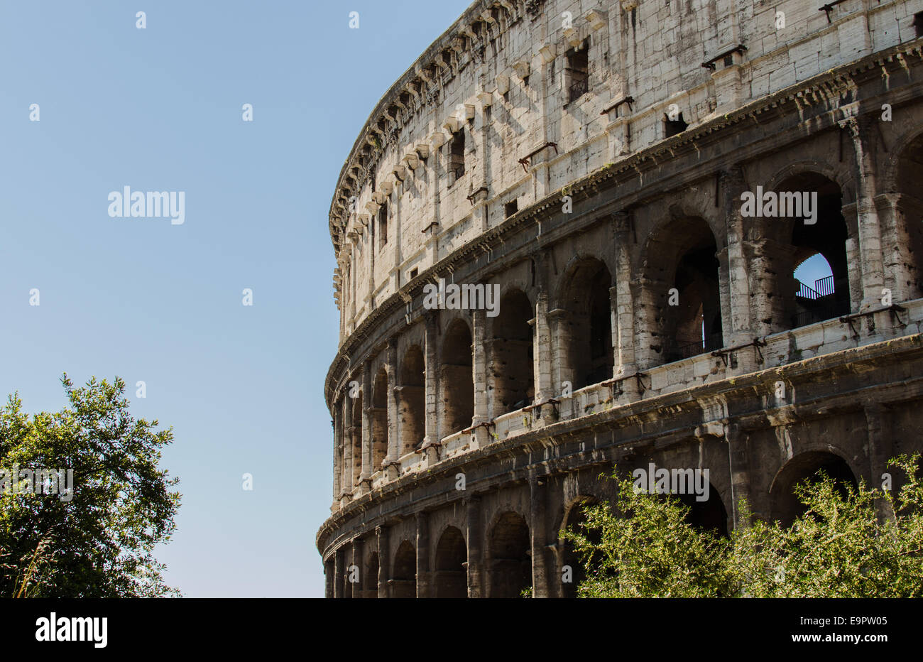 Roma - Il Colosseo o il Colosseo, noto anche come l'Anfiteatro flaviano. Foto Stock