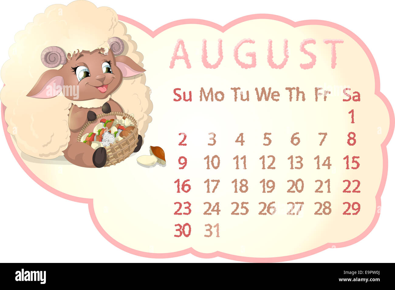 Bellissimo il calendario Foto Stock