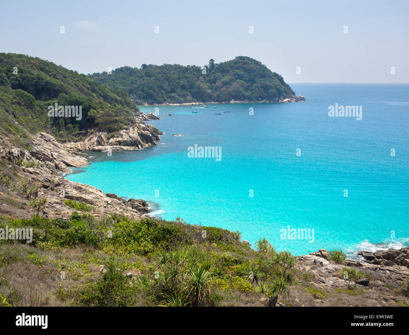 Vista mare idilliaco di Pulau Perhentian Kecil island, Malaysia. Foto Stock