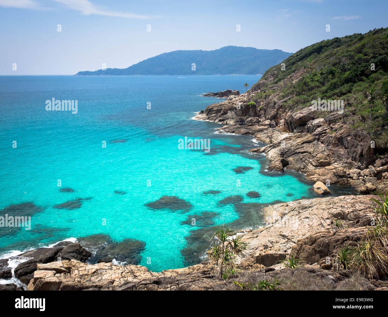 Vista mare idilliaco di Pulau Perhentian Kecil island, Malaysia. Foto Stock