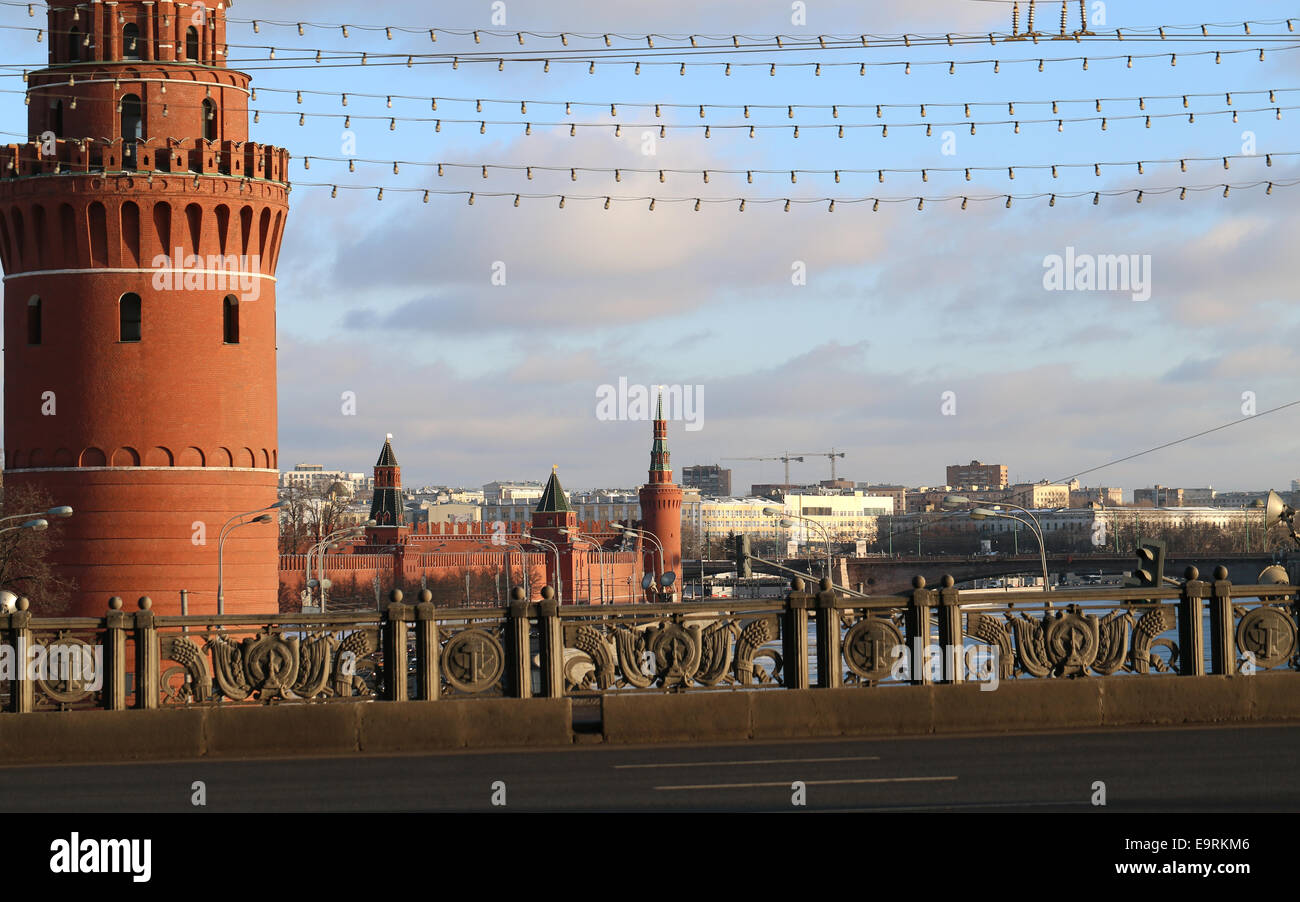 Vodovzvodnaya Moscow Kremlin tower Foto Stock