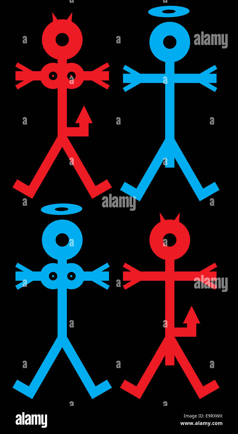 Angelo Icona del diavolo Foto Stock