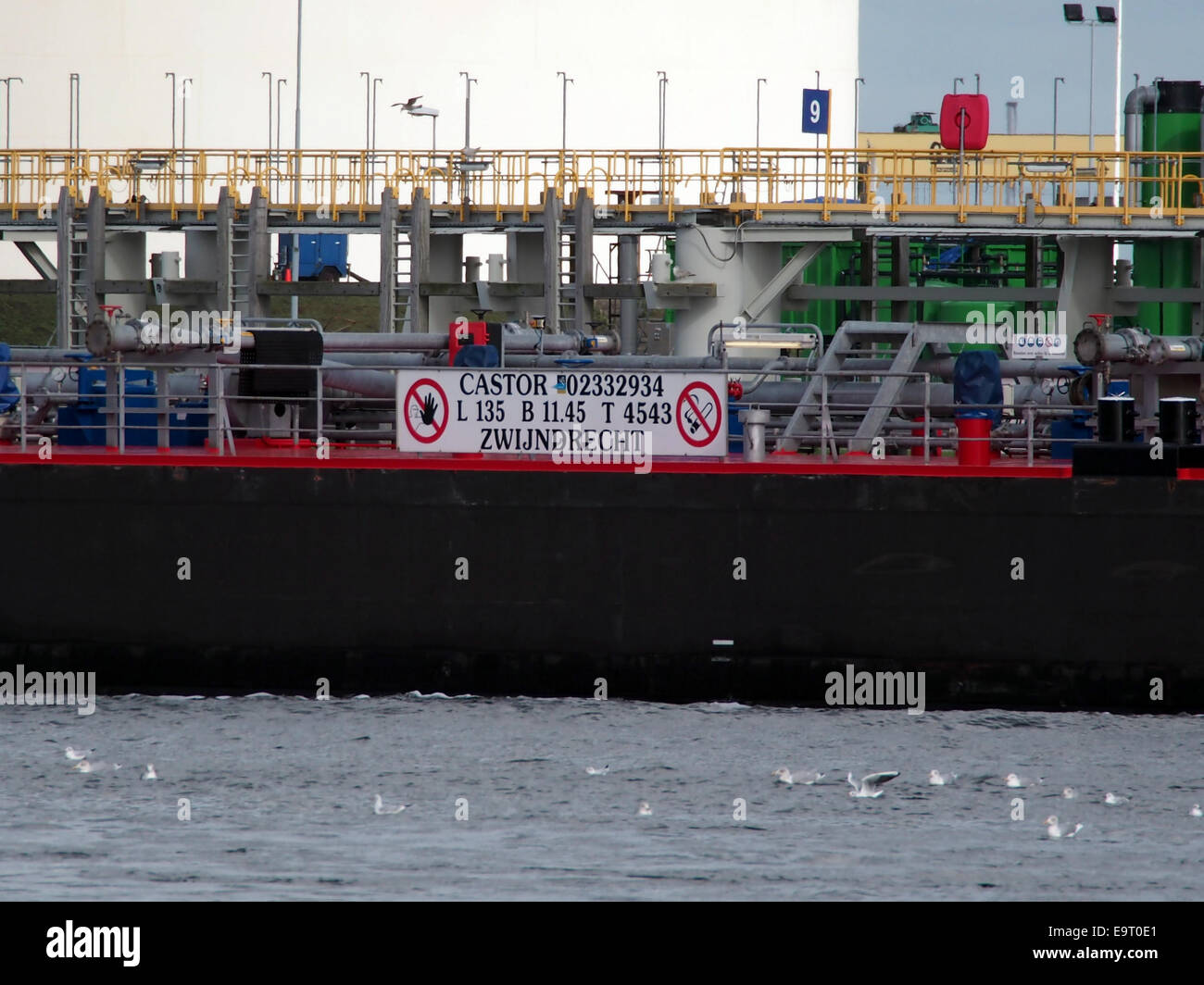 Il Castor (ENI 02332934), una nave operante presso l'Amerikahaven nel porto di Amsterdam, svolge un ruolo chiave nelle attività di trasporto marittimo e logistico del porto, contribuendo alle operazioni di carico e trasporto. Foto Stock