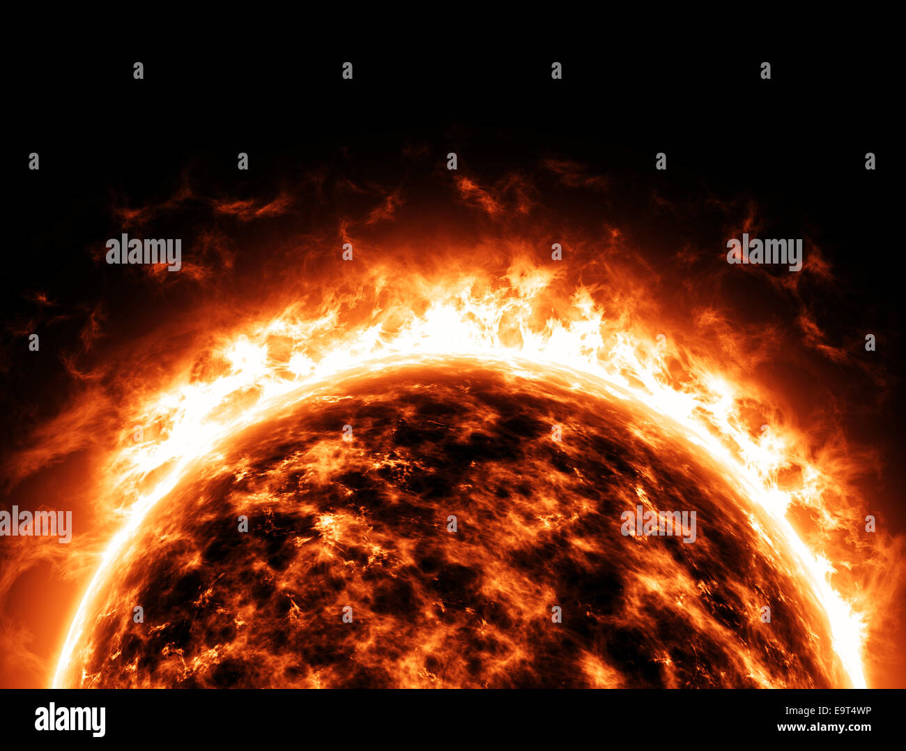 Sun Star in universo spazio Foto Stock