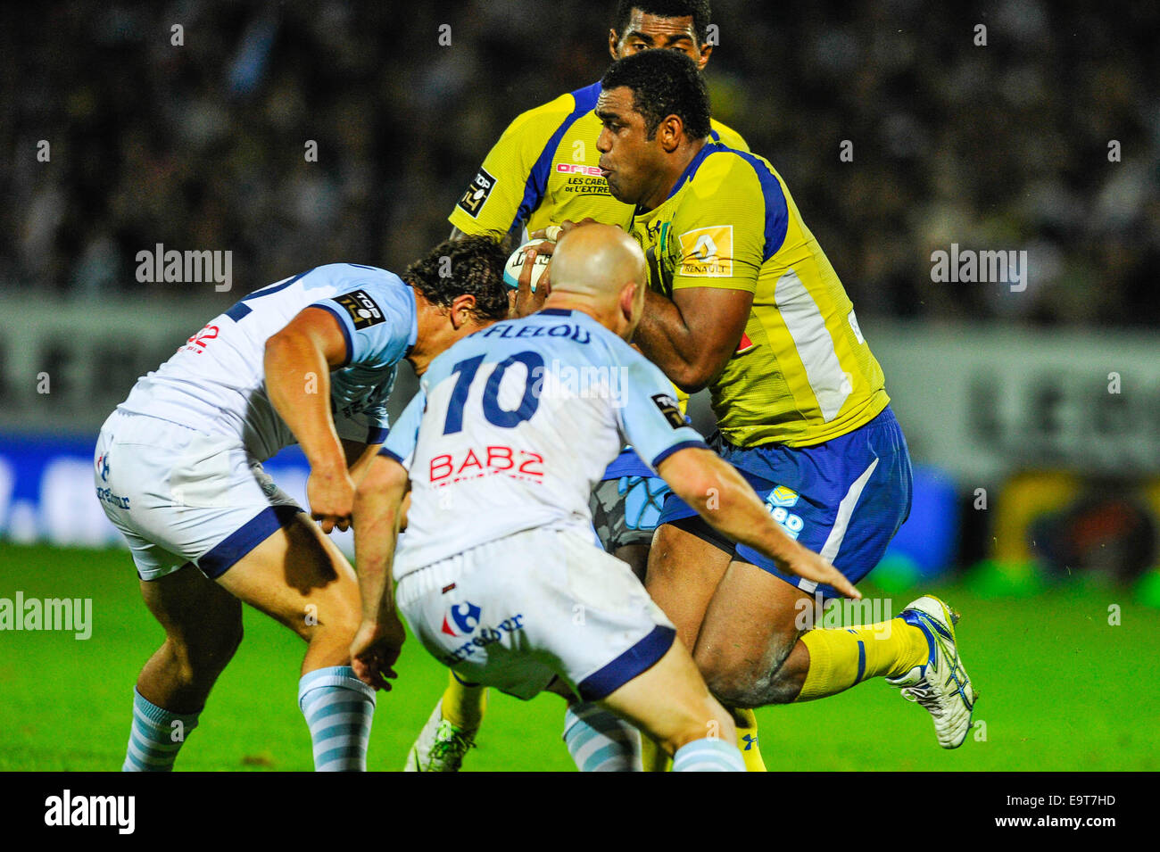 Bayonne, Francia. 01 Nov, 2014. Il francese Top14 Rugby Union. Boyonne versus Clermont. John Ulugia (asm) Credito: Azione Sport Plus/Alamy Live News Foto Stock