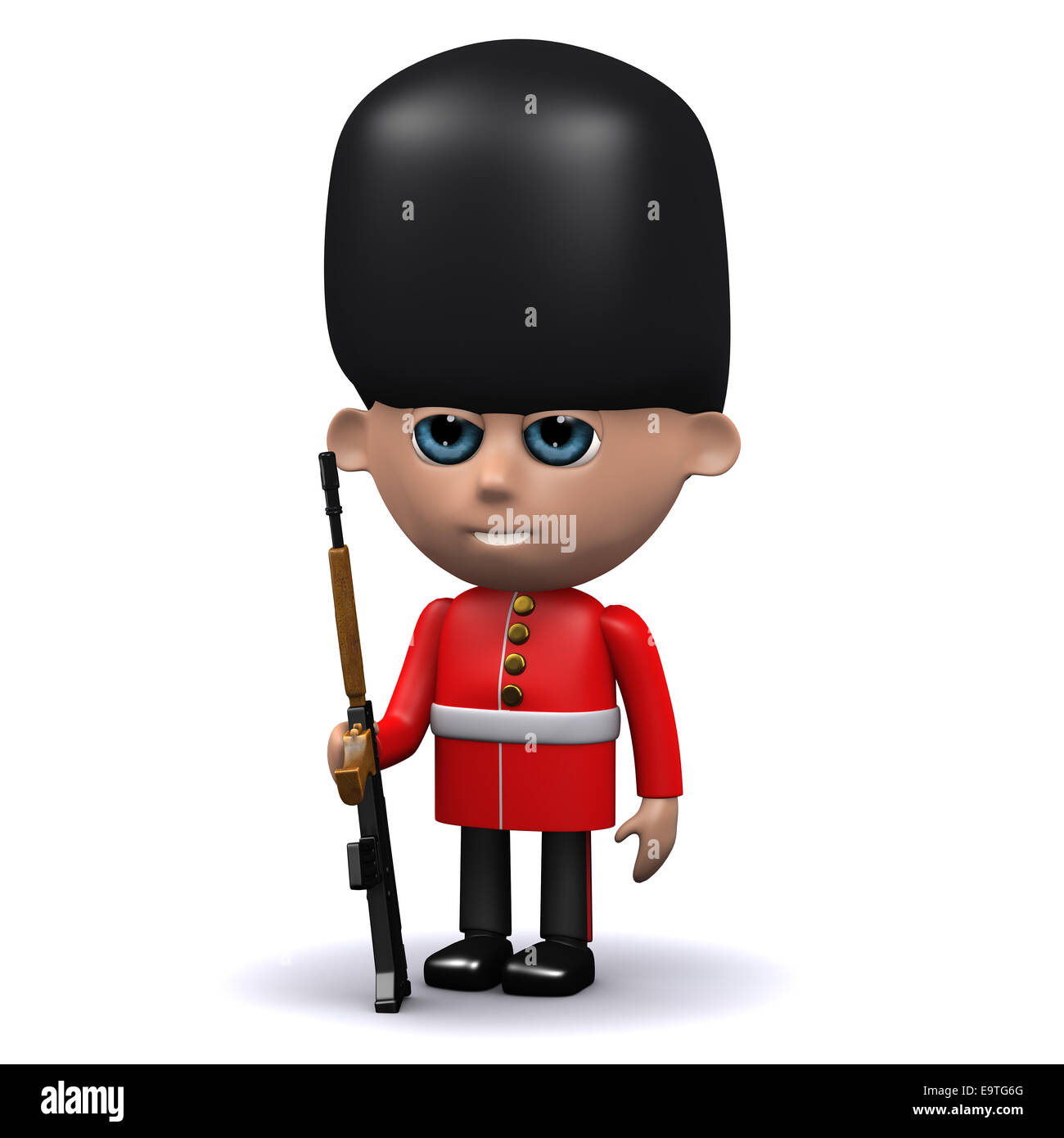 3D render di una guardia Coldstream di sentinella Foto Stock