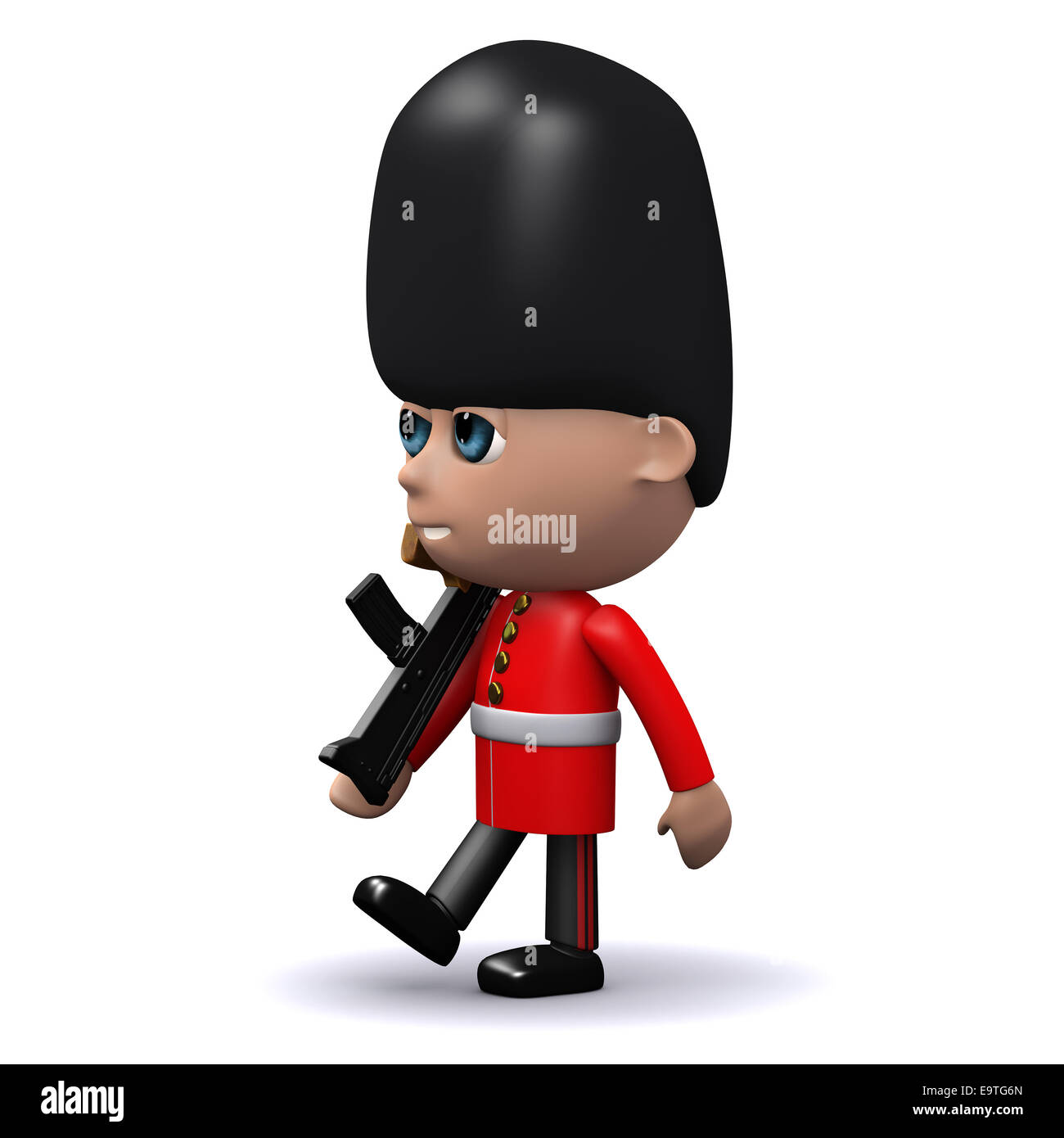 3D render di una guardia Coldstream marching Foto Stock