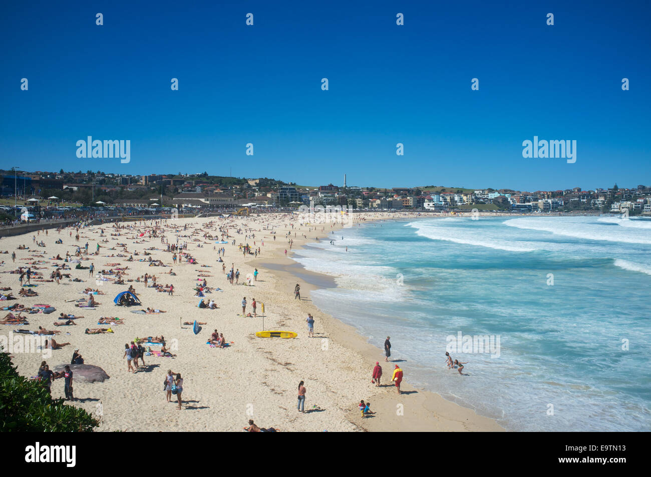 Un weekend di primavera a Bondi Beach, Sydney, Australia Foto Stock