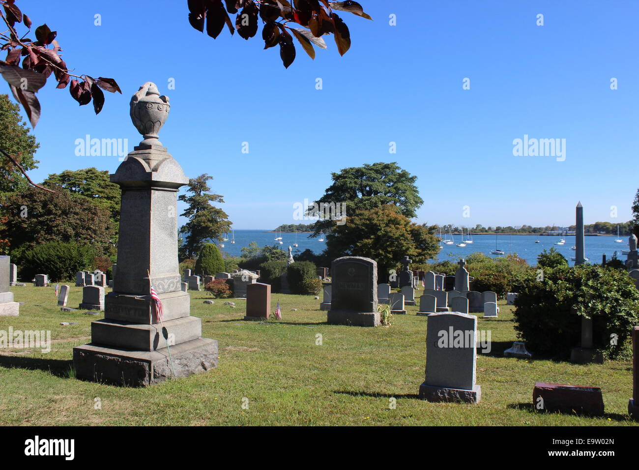 Pelham cimitero, città isola, Bronx, New York Foto Stock