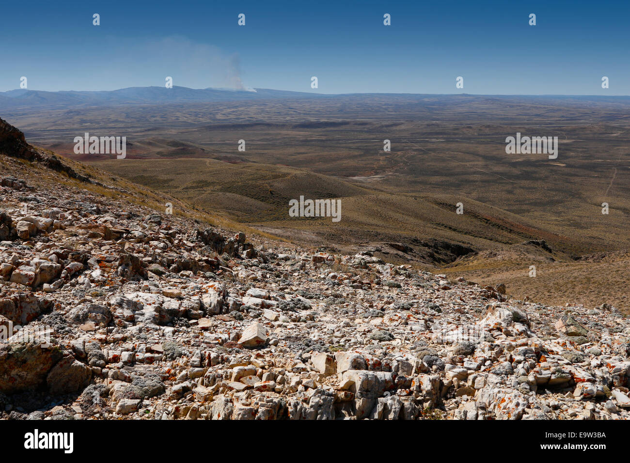 Un angolo ampio panorama del Wyoming Foto Stock