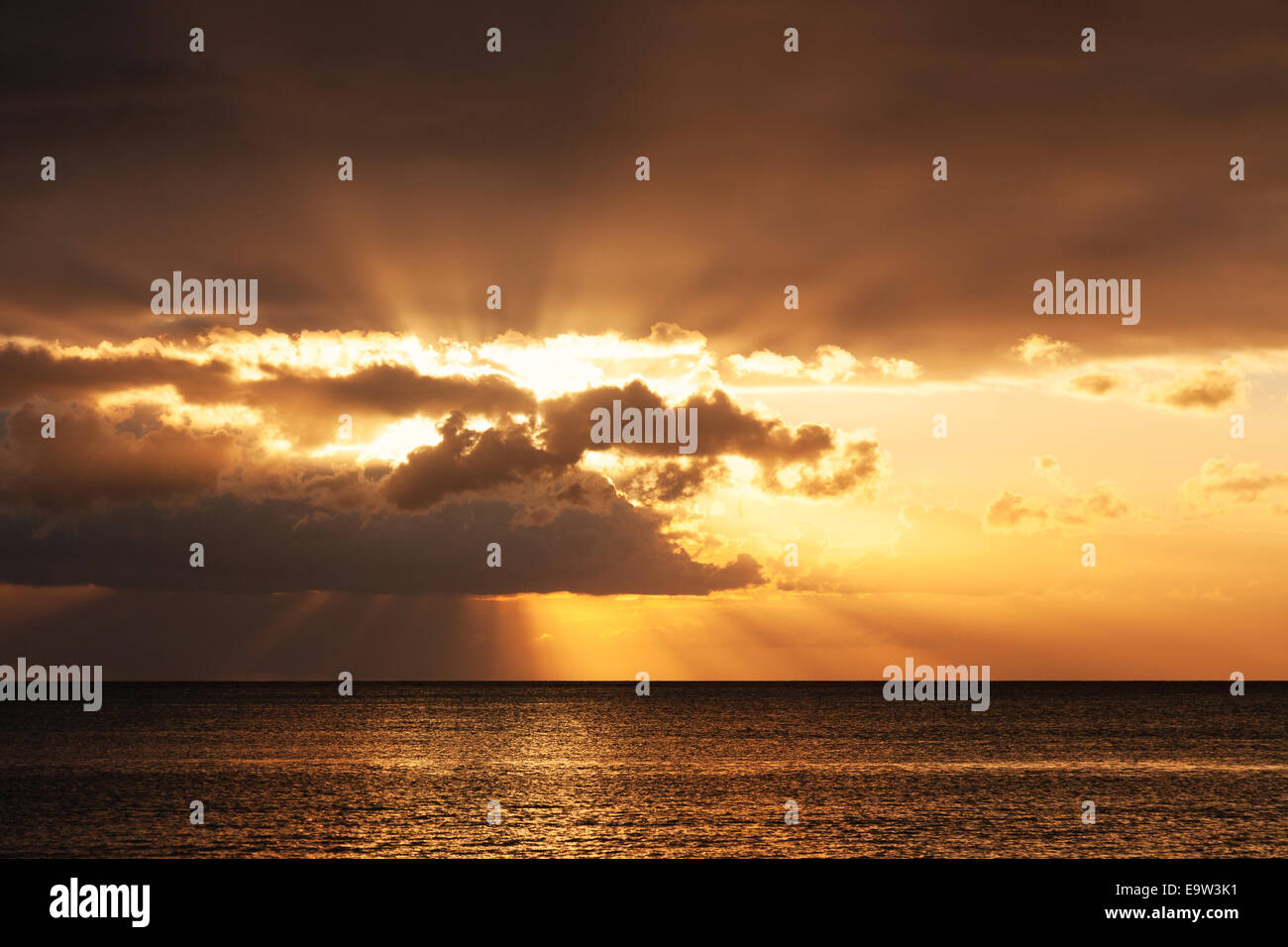 Tramonto sull'Oceano Indiano visto da Maurizio Foto Stock