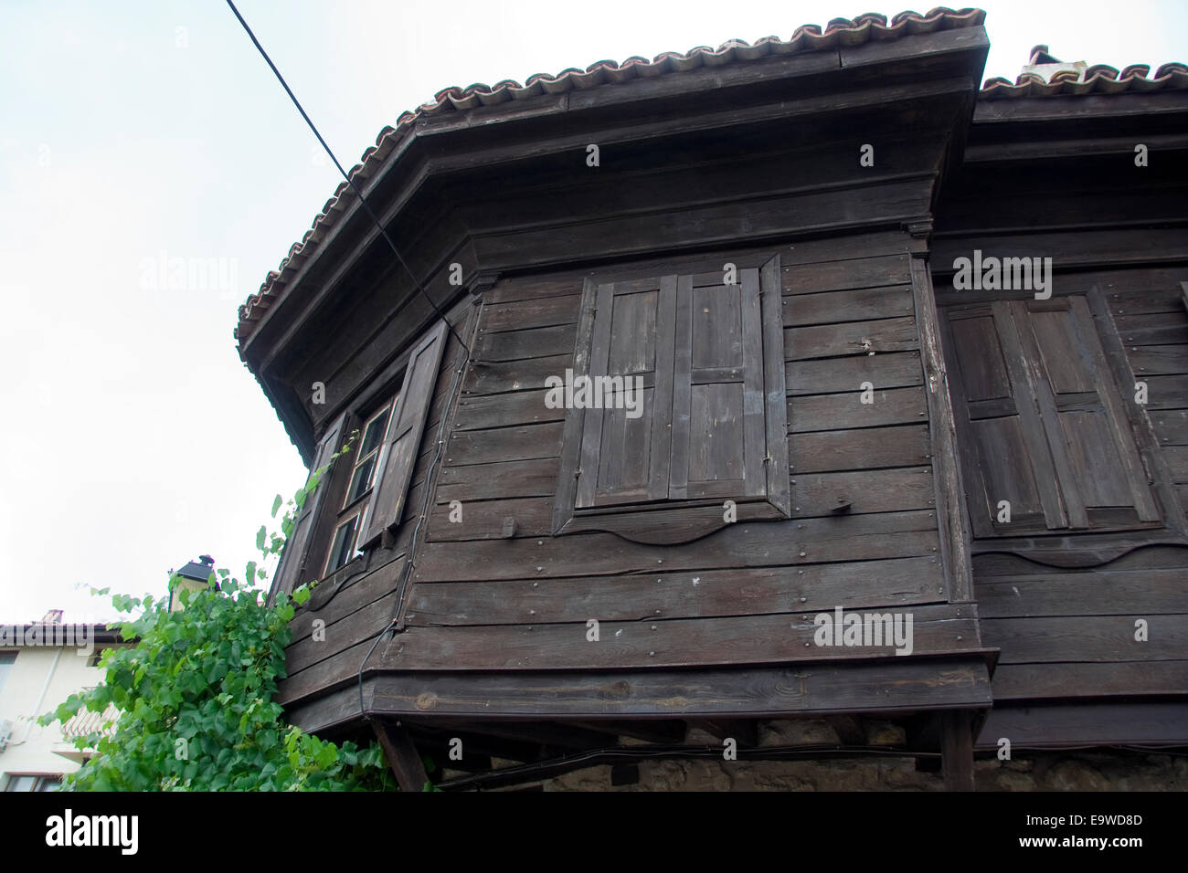 Casa in legno in Nesebar (Mesembria) , Bulgaria Foto Stock