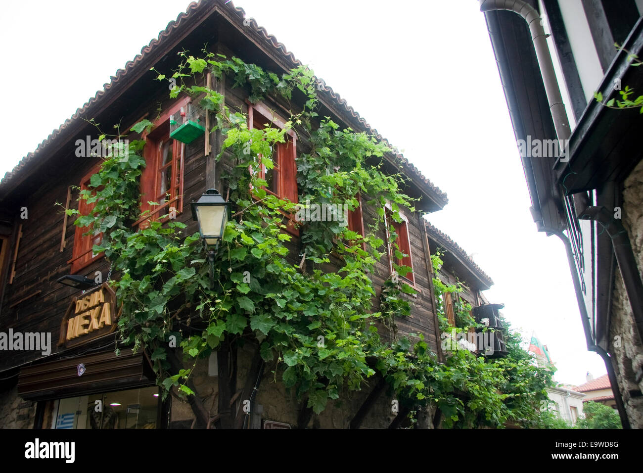 Casa in legno in Nesebar (Mesembria) , Bulgaria Foto Stock