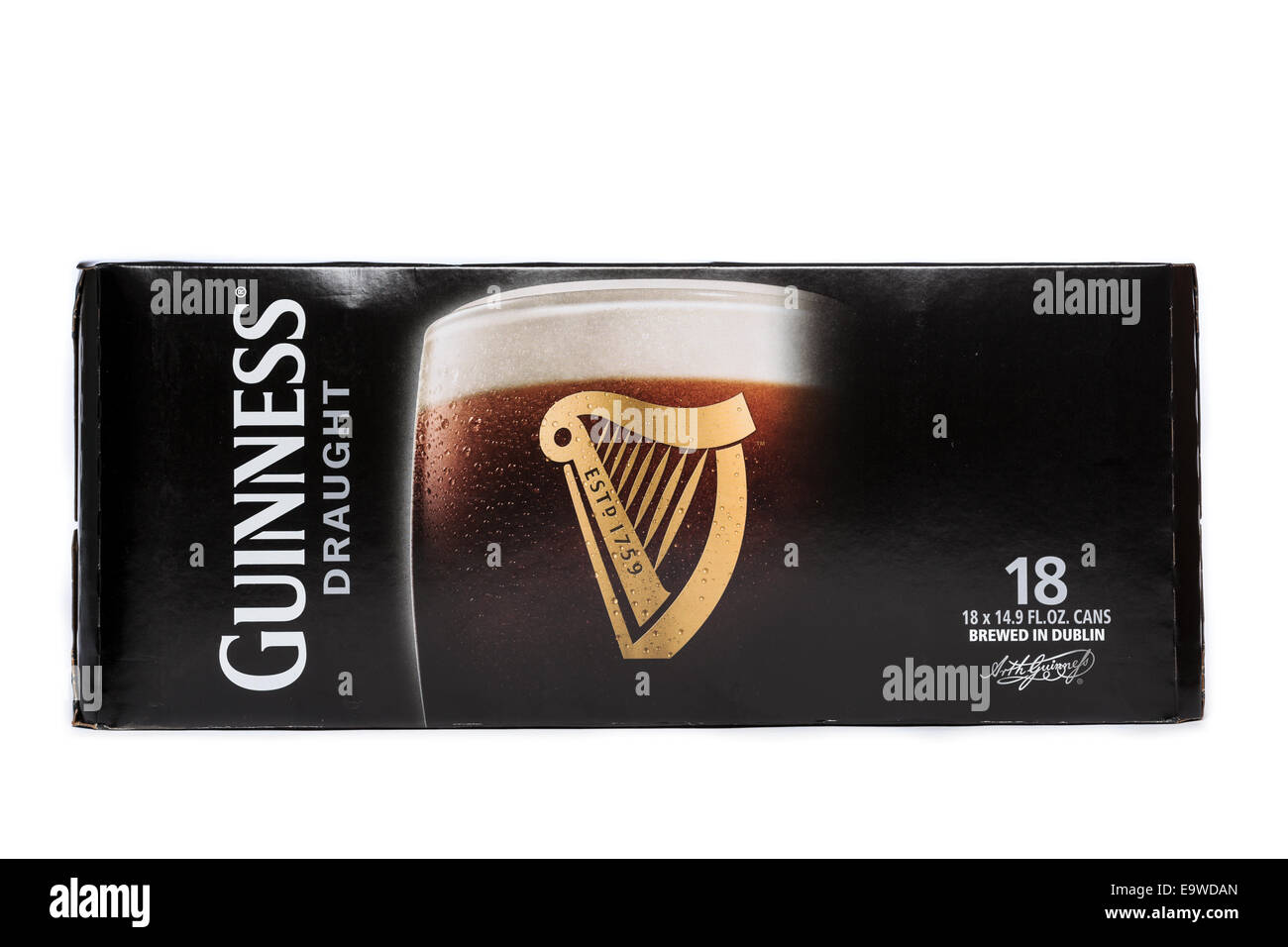 Costco casella bulk 18-Pack di Guinness Progetto Birra stout Foto Stock