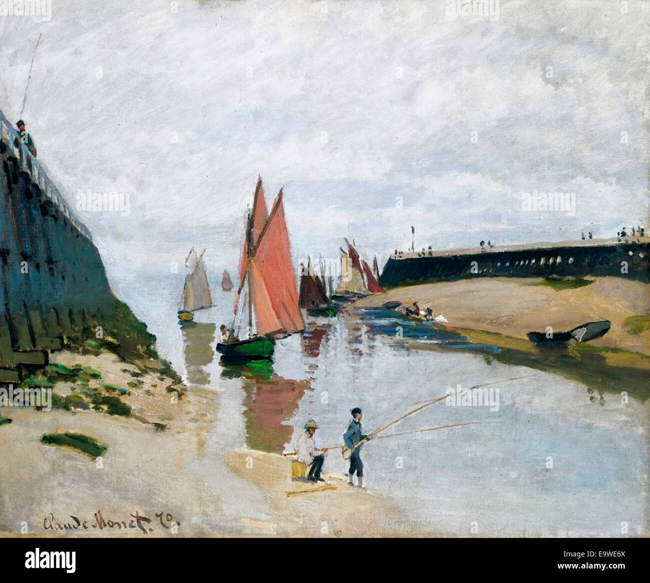 Le port de Trouville (frangiflutti a Trouville, bassa marea), 1870, Claude Monet Foto Stock