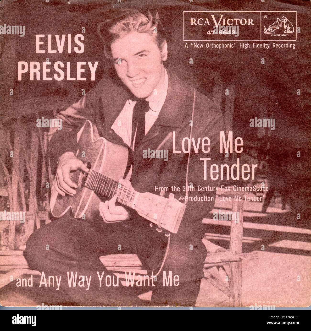 ELVIS PRESLEY singolo circa 1950s. . La cortesia Granamour Weems collezione. Solo uso editoriale. Foto Stock