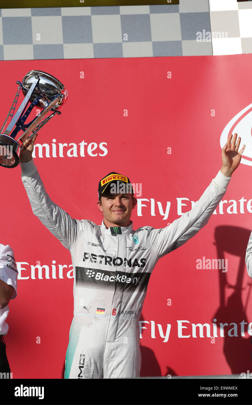 Motorsports: FIA Formula One World Championship 2014, il Gran Premio degli Stati Uniti, #6 Nico Rosberg (GER, Mercedes AMG Petronas Team di F1), Foto Stock