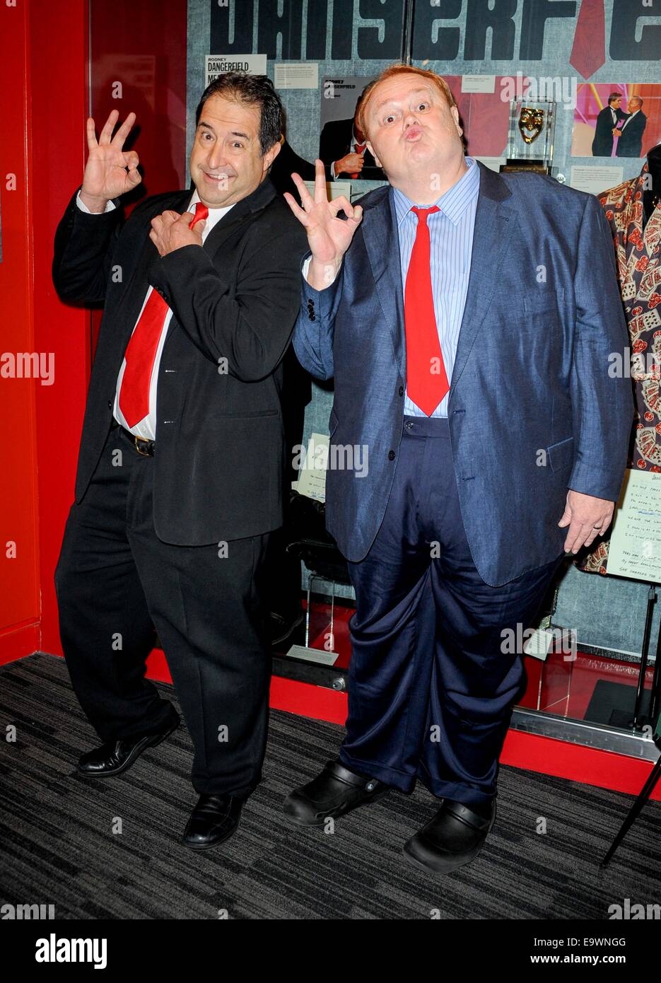 Harry Basil & Louie Anderson il GENIUS da commedia di Rodney Dangerfield presentano al GRAMMY MUSEUM 2014.02.11 Los Angeles Foto Stock