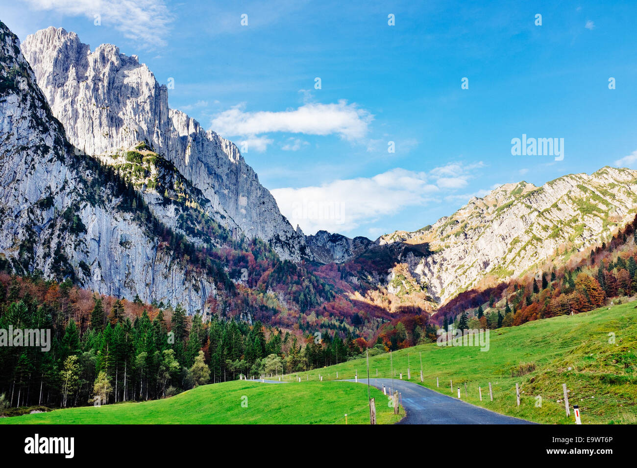 In Kaiserbachtal Wilder Kaiser, Tirolo, Austria Foto Stock