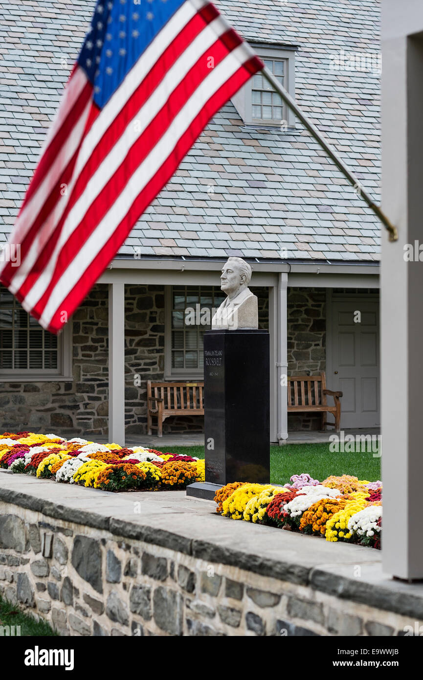 FDR Presidential Library, Hyde Park, New York, Stati Uniti d'America Foto Stock