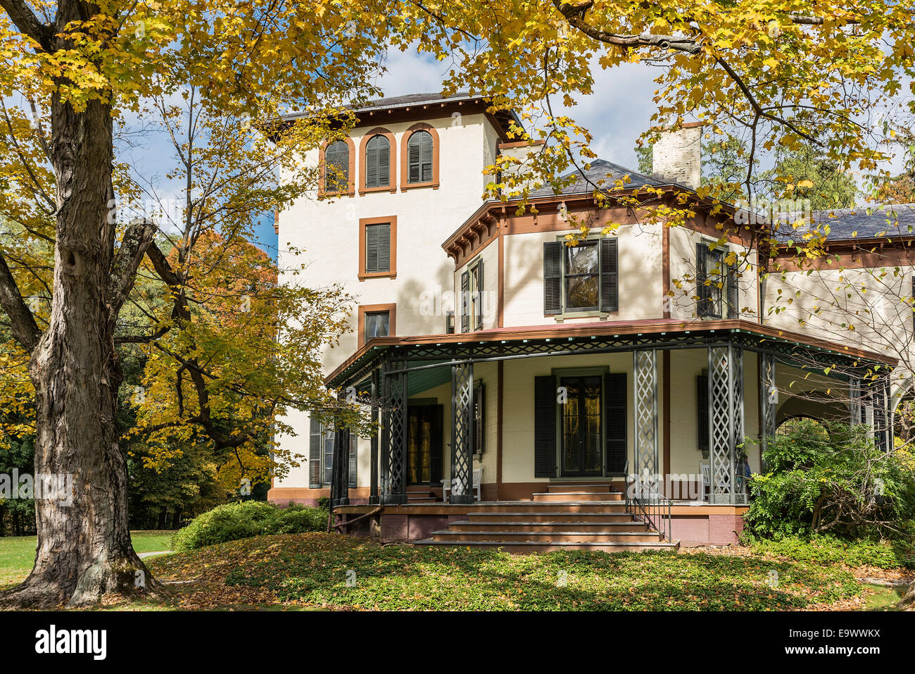 La storica Locust Grove Estate house, Poughkeepsie, New York, Stati Uniti d'America Foto Stock