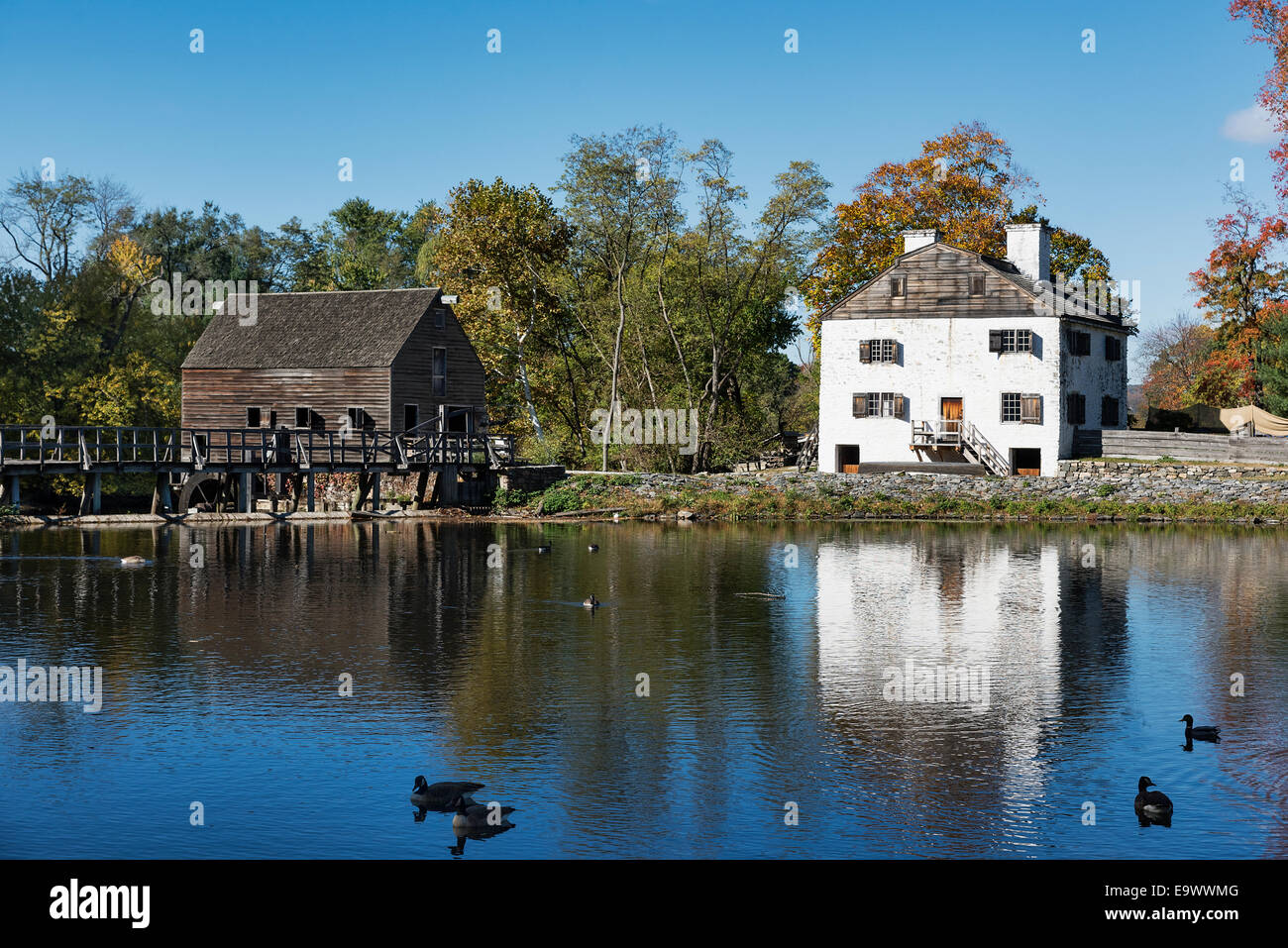 Historic Philipsburg Manor, Sleepy Hollow, New York, Stati Uniti d'America Foto Stock