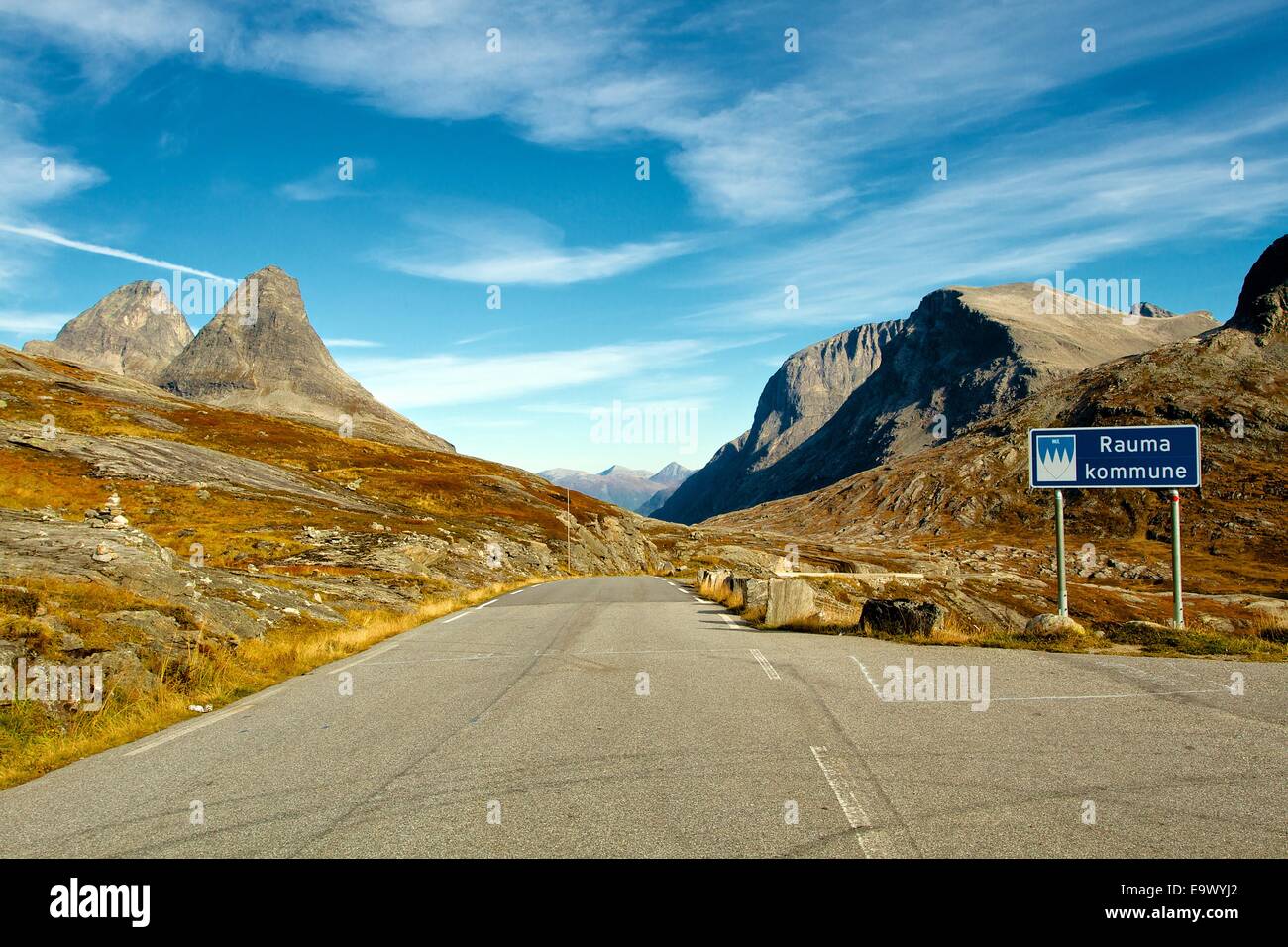 Strada panoramica in Norvegia Foto Stock