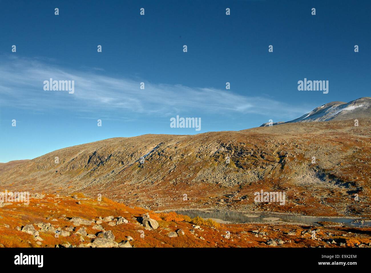 Belle montagne in Norvegia Foto Stock