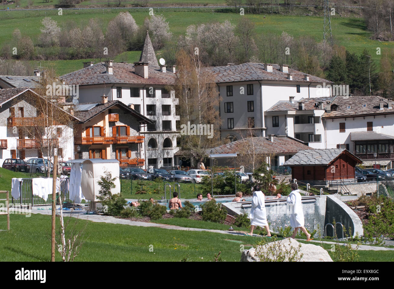 L'italia, valle d'Aosta, Aosta, Pré-Saint-Didier Bagni Termali. Foto Stock