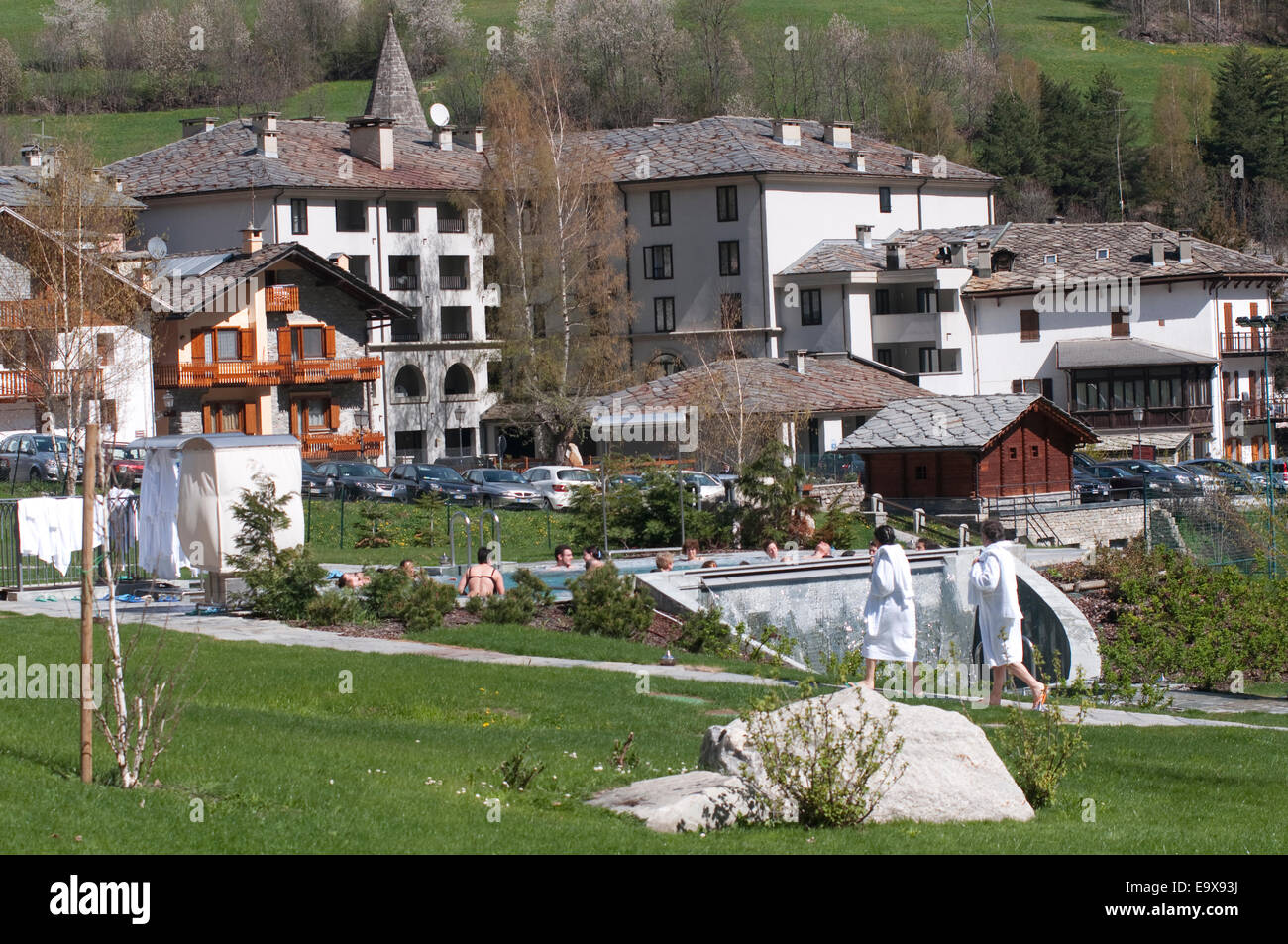 L'italia, valle d'Aosta, Aosta, Pré-Saint-Didier Bagni Termali. Foto Stock