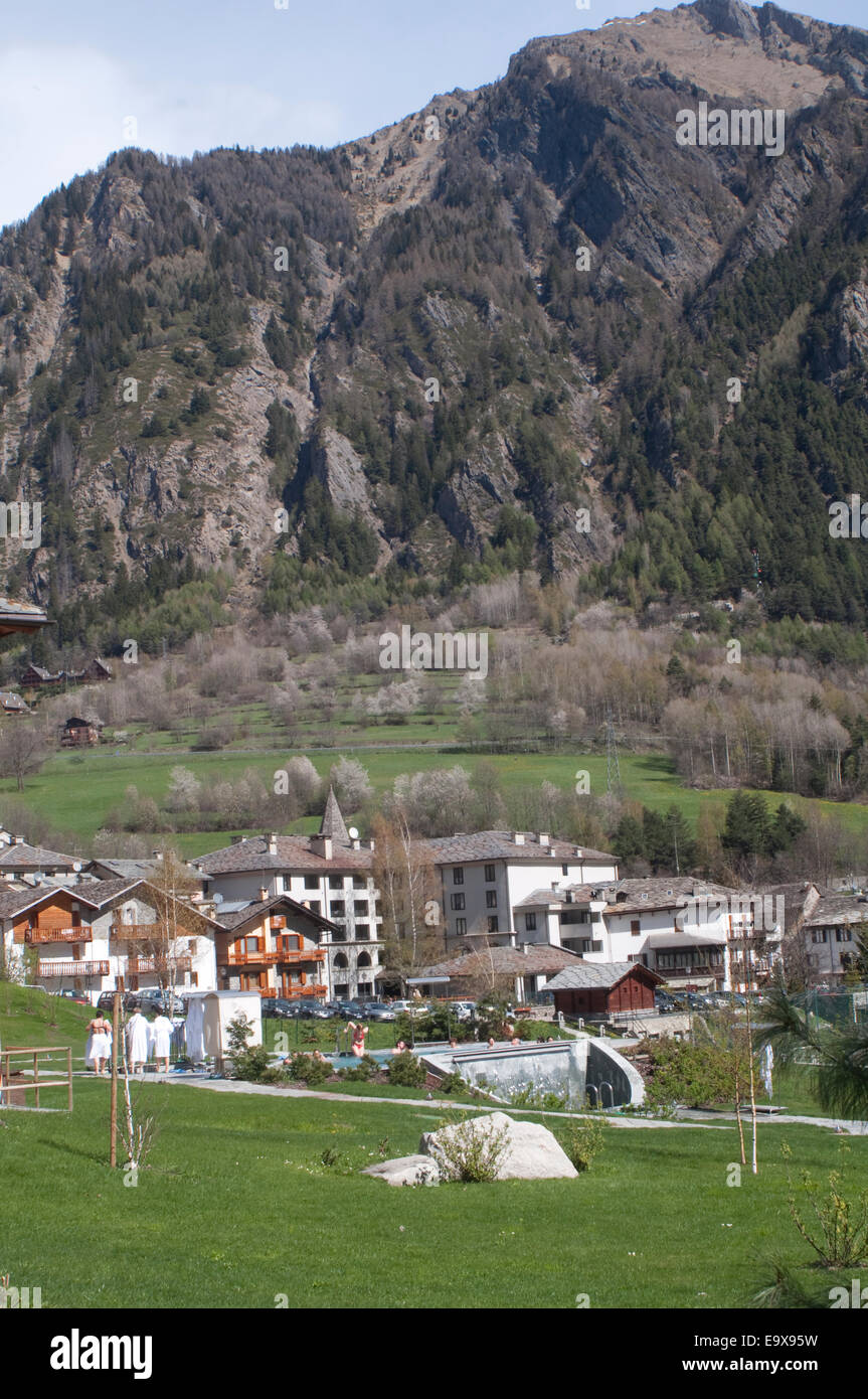 L'italia, valle d'Aosta, Aosta, Pré-Saint-Didier Bagni Termali. Foto Stock