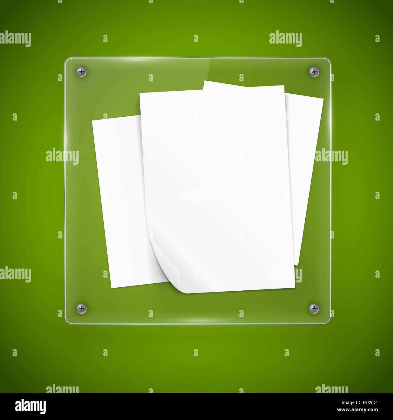 Quadro di vetro e legno texture Foto Stock