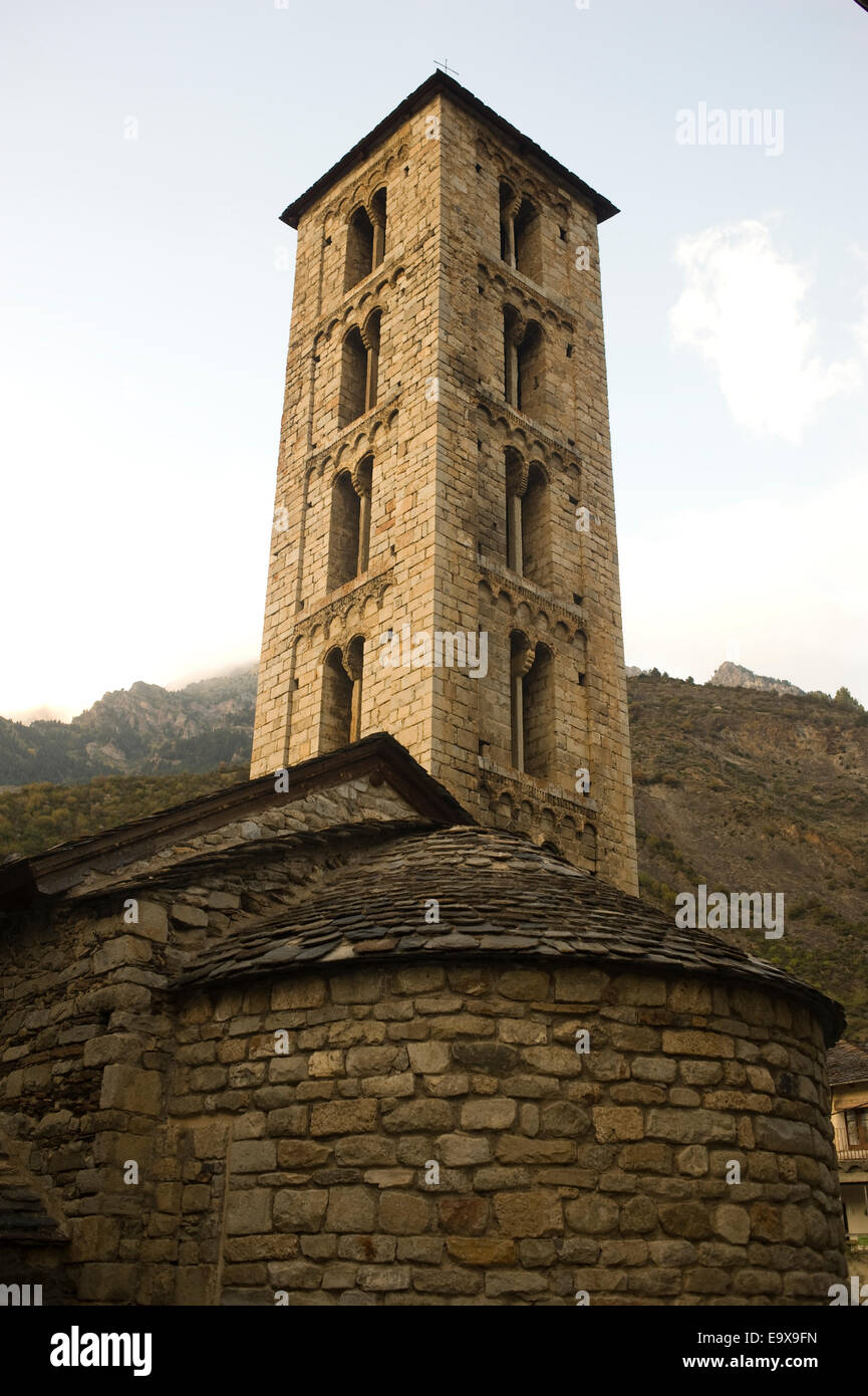 Santa Eulalia chiesa romanica in Erill la Vall. Vall de Boi, Lleida, in Catalogna, Spagna. Foto Stock