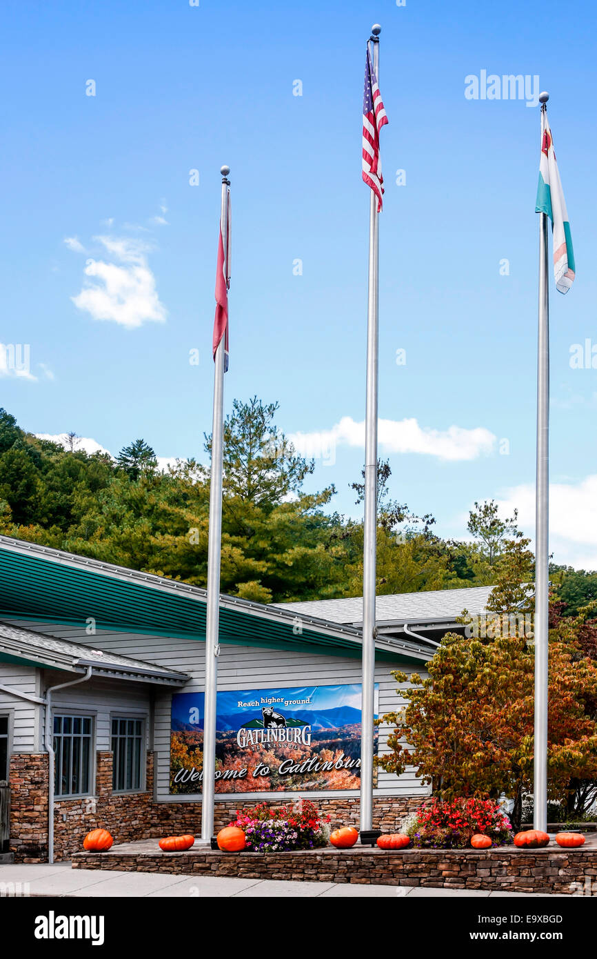 Gatlinburg Welcome Center in Tennessee Foto Stock