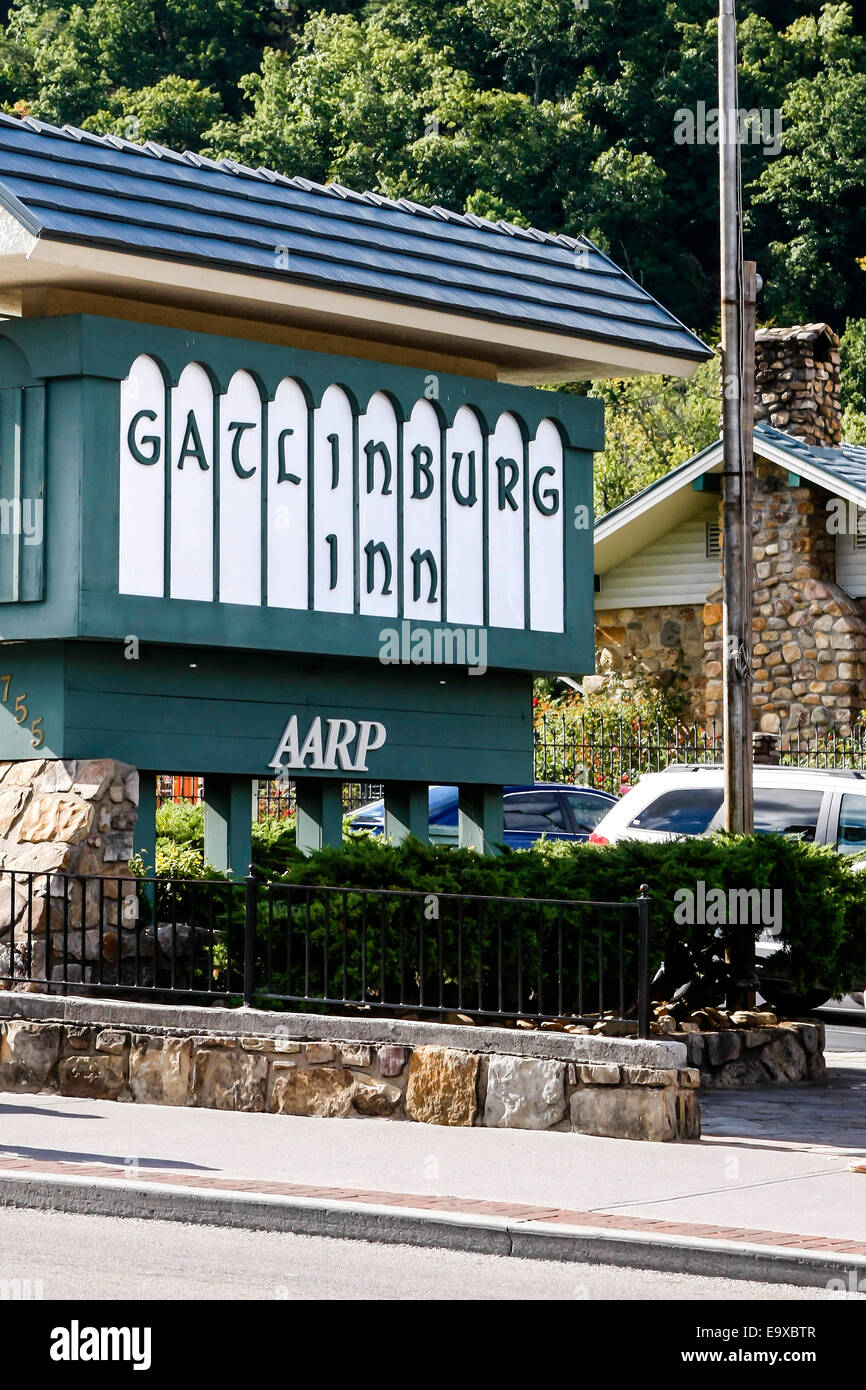 Il Gatlinburg Inn nel centro di Main Street Gatlinburg Tennessee Foto Stock