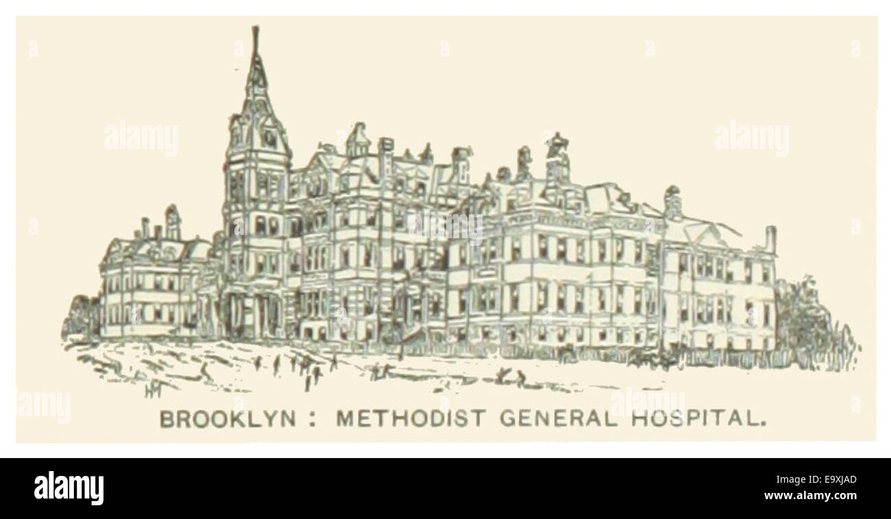 US-NY(1891) p595 New York, Brooklyn, Metodista OSPEDALE GENERALE Foto Stock