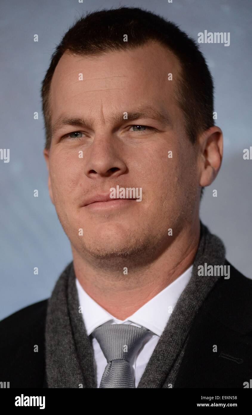 New York, NY, STATI UNITI D'AMERICA. 3 Novembre, 2014. Jonathan Nolan presso gli arrivi per Premiere interstellare, AMC Loews Lincoln Square IMAX, New York, NY Novembre 3, 2014. Credito: Kristin Callahan/Everett raccolta/Alamy Live News Foto Stock