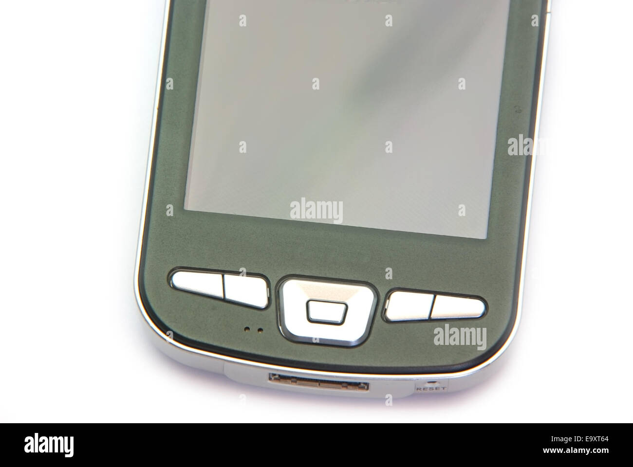 Dispositivo Pocket PC isolati su uno sfondo bianco. Foto Stock