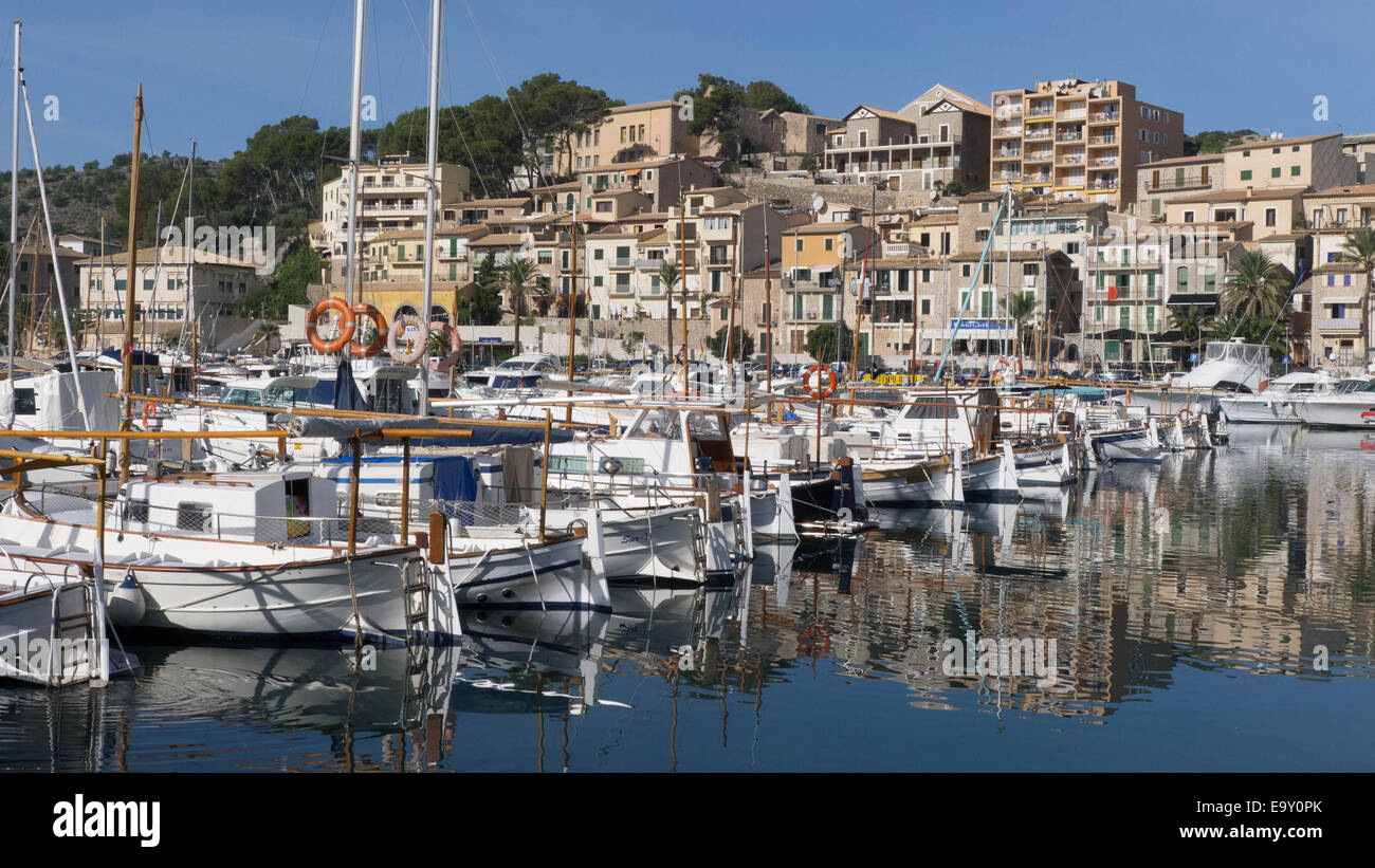 Puerta del Porto di Soller Maiorca, Spagnolo marina, Spagnolo destinazione di vacanza Foto Stock